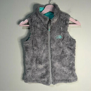 The North Face Reversible Mossbud Swirl Insulated Vest Girls Size 6 Youth